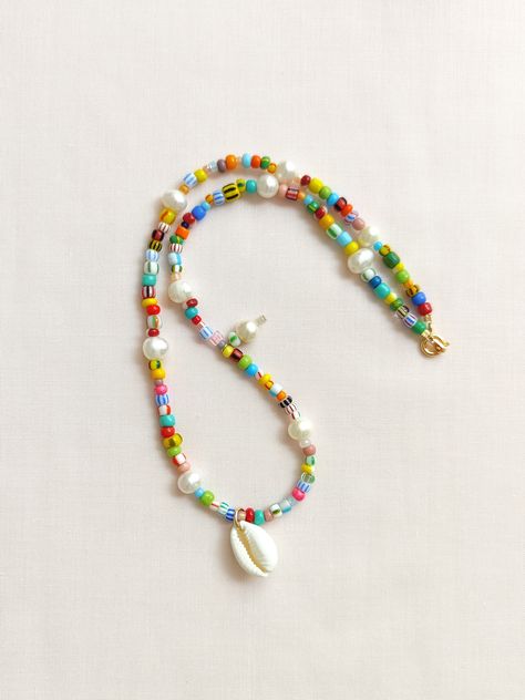 Surf Jewelry, Beads Choker, Pearls Necklace, Summer Boho, Beaded Choker Necklace, Shell Pendant, Beaded Choker, Beach Summer, Craft Inspiration