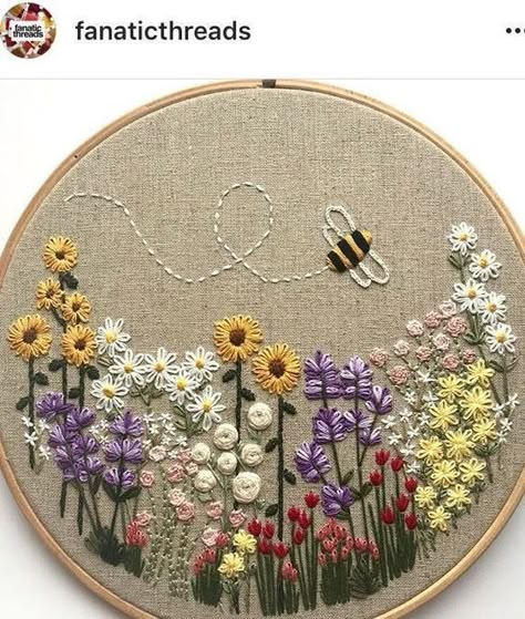 Embroidery Hoop Art Diy, Embroidery Stitches Beginner, Embroidery Stitches Tutorial, Pola Sulam, Hand Embroidery Flowers, Embroidery Patterns Vintage, Embroidery Flowers Pattern, Embroidery Patterns Free, Simple Embroidery