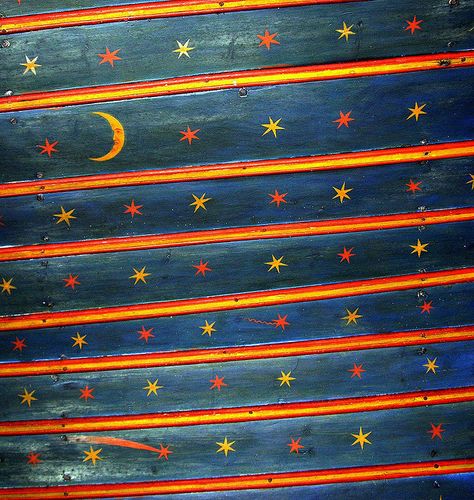 Moon & Stars painted ceiling, Church of Sts. Peter & Paul, Orlitsa Cloister, Rila, Bulgaria Shock Art, Stars Ceiling, Rila Monastery, Starry Ceiling, Ceiling Murals, Star Ceiling, Celestial Art, Moon Stars, Dream House Decor