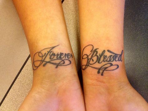 My Daughters Wrist Forever Blessed Forever Blessed Tattoo, Blessed Wrist Tattoo, Forever Tattoo, Money Tattoo, Bird Tattoos, 3d Tattoo, Wrist Tattoo, Tweety Bird, My Daughters