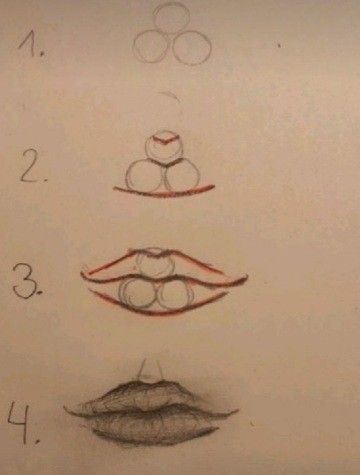 Bibir Art, How To Draw A Mouth Step By Step, Mouth Drawing Tutorial, Unorganized Idea, Mouth Drawing, Small Lips, Nose Drawing, Cute Food Drawings, Lips Drawing