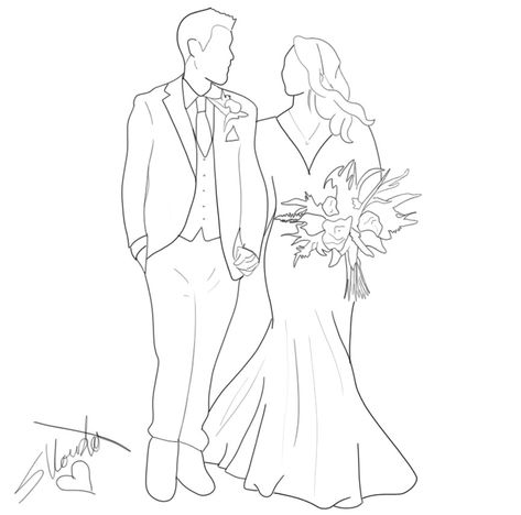 Wedding art love dress groom bride line celebration photoshop lines Black white simple A Line Drawing, My Sister, Bride And Groom, Line Drawing, Got Married, Line Art, A Line, Photoshop, Weddings