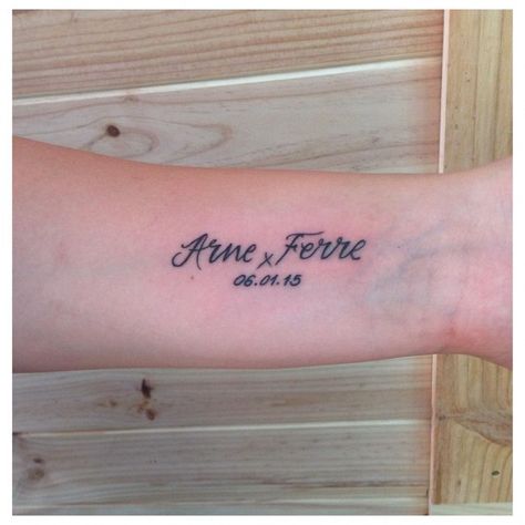 Name And Date Tattoo, Name Tattoos Designs, Name Tattoos On Arm, Date Tattoo, Name Tattoo Ideas, Daffodil Tattoo, Strip Clubs, Candle Tattoo, Tattoos With Kids Names