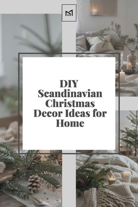 Add a touch of Scandinavian elegance to your home with DIY Christmas decorations. Think minimalist wreaths, natural materials like wood and pine cones, and candle-lit lanterns for a cozy ambiance. Scandinavian Christmas Tree Ideas, Nordic Christmas Decorations Inspiration, Christmas Decor Ideas Scandinavian, Scandinavian Christmas Wreath, Diy Scandinavian Christmas Decorations, Simple Christmas Aesthetic, Scandinavian Christmas Decorations Diy, Minimalist Wreaths, Nordic Christmas Scandinavian Style