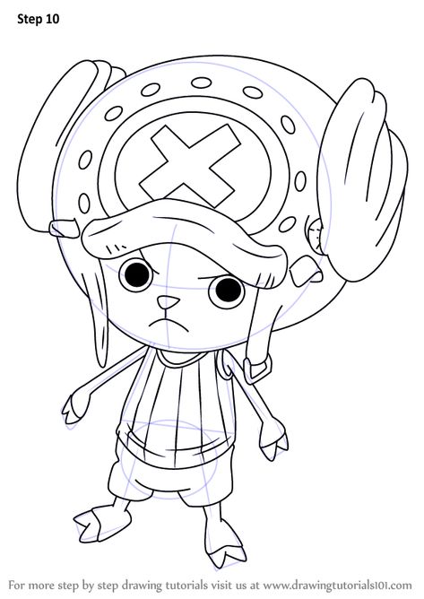 Learn How to Draw Tony Tony Chopper from One Piece (One Piece) Step by Step : Drawing Tutorials Chopper Drawing Easy, Chopper Sketch One Piece, Chopper Drawing One Piece, Tony Tony Chopper Drawing, One Piece Easy Drawing, One Piece Sketch Drawing, Chopper Sketch, One Piece Drawing Ideas, One Piece Lineart