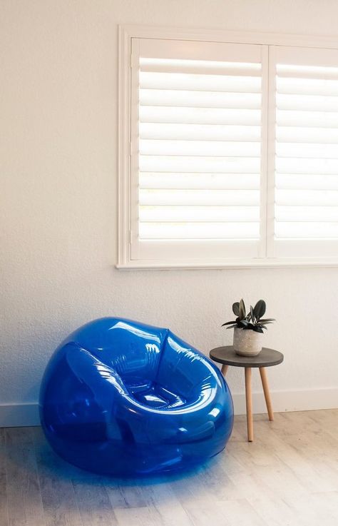 Inflatable Glitter Chair in Pink | Inflatable Chairs at Target | POPSUGAR Home Photo 1 Inflatable Couch Aesthetic, Inflatable Couch, 90s Bedroom, Inflatable Furniture, Blue Interior Design, Inflatable Chair, Shared Bedroom, Blue Chair, Bag Chair