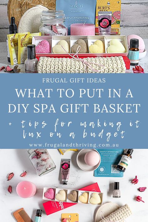 Spa Gift Basket Ideas, Diy Spa Gifts Baskets, Beauty Gift Basket, Diy Spa Gifts, Relaxation Gift Basket, Gift Basket Ideas For Women, Bath Gift Basket, Spa Gift Baskets, Spa Day Gifts