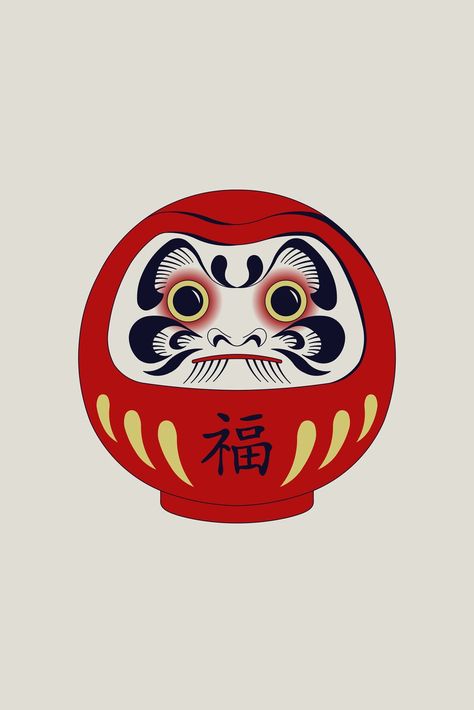 Daruma Doll Illustration, Daruma Doll Drawing, Chopper Tattoo, Daruma Tattoo, Small Japanese Tattoo, Daruma Doll Tattoo, Pop Culture Tattoos, Culture Tattoos, Doll Tattoo