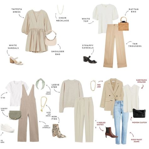 Casual Outfits Neutral Colors, Neutral Color Outfits Women Summer, Neutral Color Outfits Women Casual, Neutral Color Summer Outfits, Neutral Color Outfits Women, Neutral Colors Outfits, Nuetral Pallete Outfits, Neutral Fashion Minimalist, Neutral Ootd