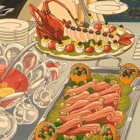 Ghibli Food, Marnie Was There, Japanese Food Illustration, When Marnie Was There, Foodie Art, Food Sketch, Ghibli Artwork, Food Wallpaper, Studio Ghibli Art