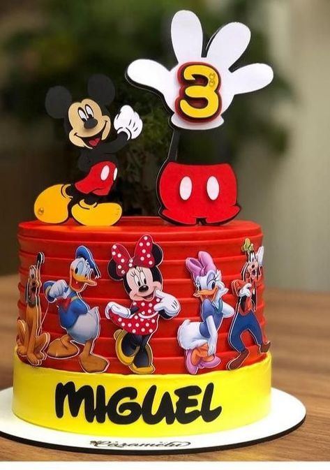 Mike Mouse Cake, Tarta Mickey Mouse, Bolo Do Mickey Mouse, Mickey Birthday Cakes, Bee Birthday Cake, Miki Mouse, Mickey Mouse House, Mouse Birthday Cake, Mickey Mouse Birthday Cake