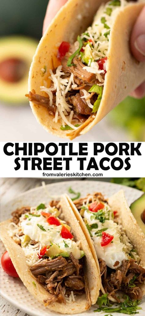 Pork Steak Tacos, Street Pork Tacos, Pork Taco Slaw Recipe, Best Pork Tacos, Pork Loin Taco Recipes, Street Pork Tacos Recipe, Fried Pork Tacos, Mexican Pork Loin Recipes, Pork Roast Tacos