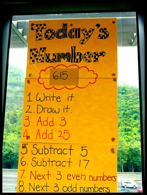 Change to make negative numbers, fractions, decimals.  Daily starter to incorporate practice everyday? Math Sheets, Daily Math, Second Grade Math, Elementary School Teacher, Homeschool Math, Math Numbers, 4th Grade Math, Common Core Math, 3rd Grade Math