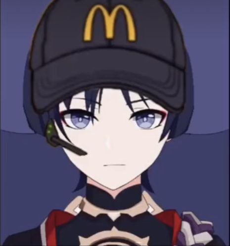 Genshin Mcdonalds, Mcdonalds Hat, Cursed Genshin, Genshin Pfp, Wanderer Art, Mood Boosters, Bungou Stray Dogs, Anime Funny, Sailor Moon