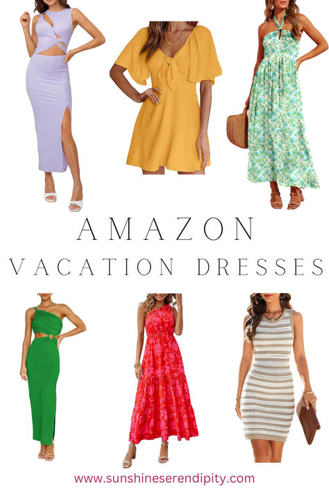 These are such great options for a 2024 trip to the beach, Bahamas, Mexico, Florida, anywhere warm and sunny! Everything is super affordable - under $50 Cute dresses for summer, beach outfit 2024, vacation dresses, beach dresses, travel outfits, vacay outfits #affiliate Jamaica Resort Outfits, Amazon Vacation Outfits 2024, Caribbean Vacation Outfits, Bahamas Vacation Outfits, Cute Dresses For Summer, Caribbean Vacation Outfit, Resort Dresses Beach, Bahamas Outfit, Outfit For Vacation