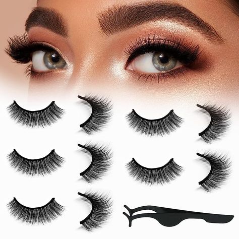 Self Adhesive Eyelashes(5 Pairs), False Eyelashes Natural Look, No Glue, Reusable Adhesive-Eyelashes, Fake Lashes for Women Self Adhesive Eyelashes, Lily Lashes, Eyelashes Natural Look, Babe Lash, Party Eyes, Great Lash, Eyelash Kit, Eyelashes Natural, Eyelash Sets