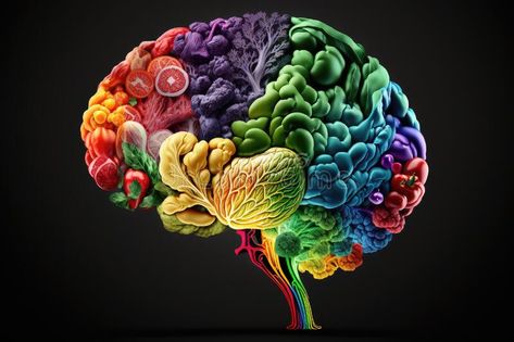 Human brain made of variety of vegetables in concept of healthy food for health care royalty free stock photos Healthy Brain Image, Food Product Development, Brain Pictures, Food For Health, World Vegetarian Day, Brain Images, Brain Booster, Business Pictures, Digital Collage Art