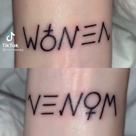 Women Venom Tattoo, Women Venom, Venom Women, Simple Hand Drawing, Tiktok Women, Venom Tattoo, Small Henna Tattoos, Simple Hand Tattoos, Lucky Tattoo