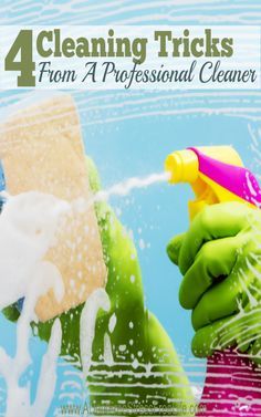 Is cleaning taking you all day? Learn the 4 cleaning tricks professional cleaners use to make cleaning fast and easy.  You'll be done cleaning in no time! Daily Cleaning Routine, Cleaning Fast, Cleaning Painted Walls, Cleaning Tricks, Routine Tips, Deep Cleaning Tips, Professional Cleaners, Homemade Cleaning Products, Household Cleaning Tips