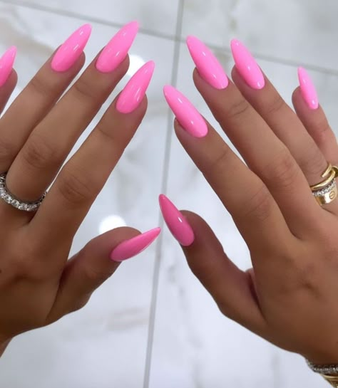 Pink Nails Inspiration, Barbie Pink Nails, 2023 Barbie, Classic Nails, Nails Only, Nails Pink, Pink Acrylic Nails, Dream Nails, Pretty Acrylic Nails