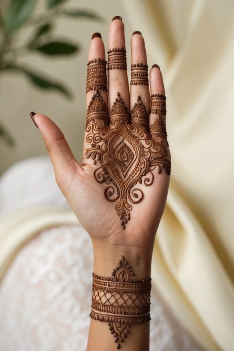 Mehendi Designs For Hands Stylish, Modern Palm Mehndi Designs, Shaadi Mehndi Design, Triangle Mehndi Designs, Arabic Mehendi Design Palm, Mehendi Designs For Hands Arabic Palm, Arabic Mehndi Designs Palm, Mehendi Design For Diwali, Diwali Henna Design