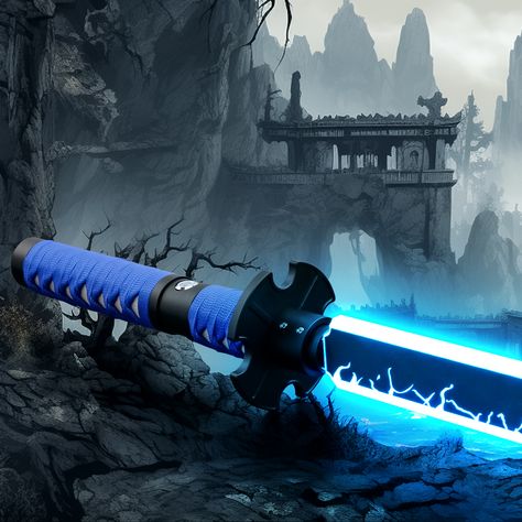 Samurai Sabre - Black and Blue #samurai #lightsaber #new #blackfriday #gift Samurai Lightsaber, Blue Samurai, Star Wars Lightsaber, Star Wars Light Saber, Anime Eyes, Lightsaber, Black Friday, Blue Black, Star Wars