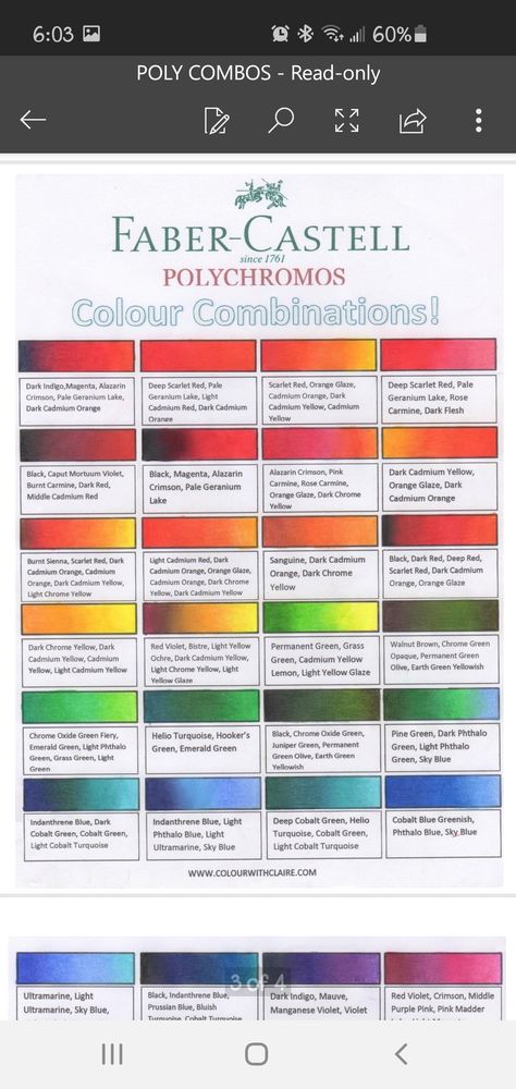 Prismacolor Combos, Luminance Color Combinations, Faber Castell Polychromos Color Combinations, Polychromos Color Combinations, Faber Castell Colored Pencils, Kalour Colored Pencils Combinations, Landscape Drawing Tutorial, Colored Pencil Art Projects, Color Theory Art