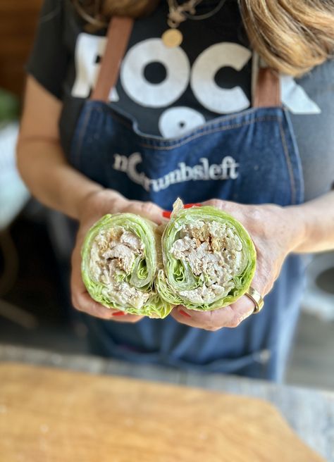 This Chicken Caesar Salad Wrap Is Easy And Tastes Fantastic - nocrumbsleft Cesar Wrap, Caesar Chicken Salad, No Crumbs Left, Gluten Free Croutons, Chicken Caesar Sandwich, Nice Salad, Chicken Caesar Salad Wraps, Caesar Salad Wrap, Light Eating