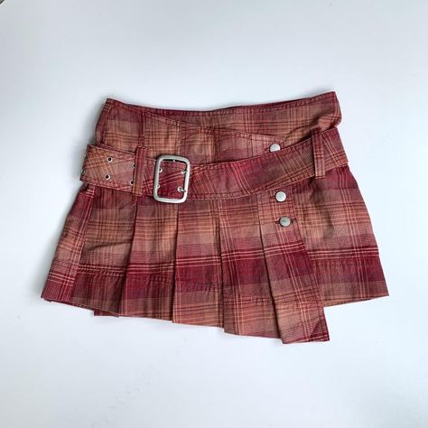 Y2K Japanese style tartan plaid pleated mini skirt... - Depop Pleated Skirt Plaid, Plaid Diy, Tartan Mini Skirt, Plaid Pleated Mini Skirt, Style Moodboard, Dumpster Diving, Cute Nike Shoes, Plaid Mini Skirt, Pleated Mini Skirt