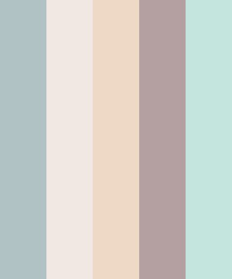 Pastel Color Schemes, Colors Palette, Blue Pastel, Blue Color Schemes, Gray Light, Art References, Peach Pink, Pink And White, Pastel Colors