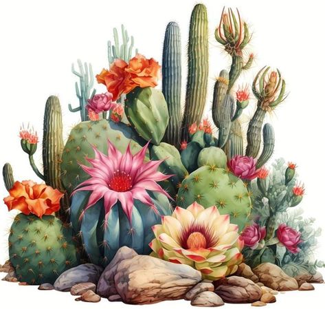 Cactus Flower Painting, Paintings For Beginners, Diamond Art Painting Kits, Diamond Dots, Diamond Picture, Gem Art, Cactus Painting, Diamond Art Painting, Gems Art