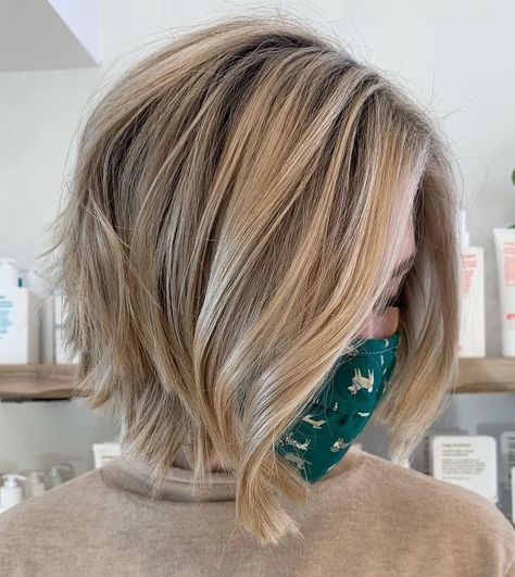 50 Best Bob Haircuts and Bob Hairstyles for 2022 - Hair Adviser Short Blonde Bobs For Thick Hair, Blonde Angled Bob Short, Fine Hair Choppy Bob, Hairstyles For Large Women Plus Size, A Line Textured Bob, Bluntcut Bob Hairstyles, Blond Bob Haircut, Dylan Dryer Hair, Medium Inverted Bob Haircuts