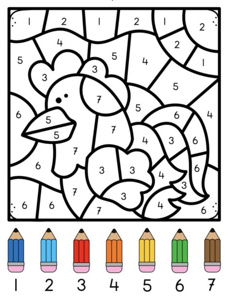 Birthday Color By Number, Color By Letter Free Printables, Coloring Numbers, Number Worksheet, Math Coloring Worksheets, Color By Number Printable, Alphabet Worksheets Preschool, Teaching Numbers, Math Coloring