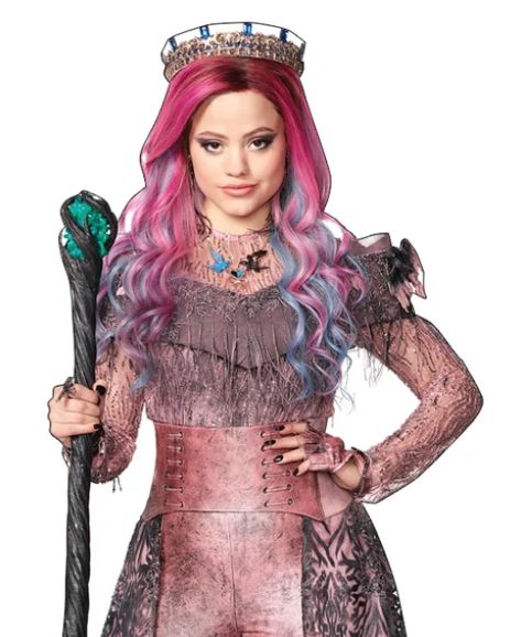 Love this hair! Descendants 3 Audrey, Carlos Costume, Queen Of Mean, Descendants Costumes, Cheyenne Jackson, Sarah Jeffery, Mal And Evie, Disney Descendants 3, Disney Channel Descendants