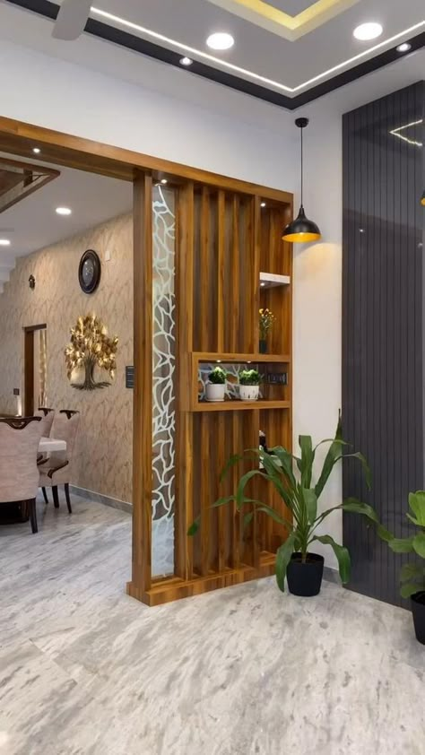 Hall Partition, Partition Living Room, Kitchen Partition, Wooden Partition, Partition Ideas, Wall Partition Design, Partition Designs, Living Room Divider, House Outer Design