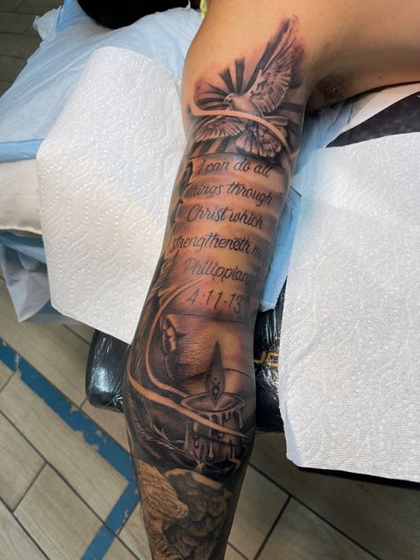 Finishing Sleeve Tattoo Ideas, Arm Sleeves For Men Tattoo, Bible Verses Tattoos For Men, Tattoo Inspiration Men Sleeve, Full Chest Tattoo Men Ideas Unique, African Tattoo Ideas For Men Sleeve, Tatoos Men Ideas Forearm, Scripture Tattoos For Men Bicep, Arm Sleeve Tattoos For Men Ideas