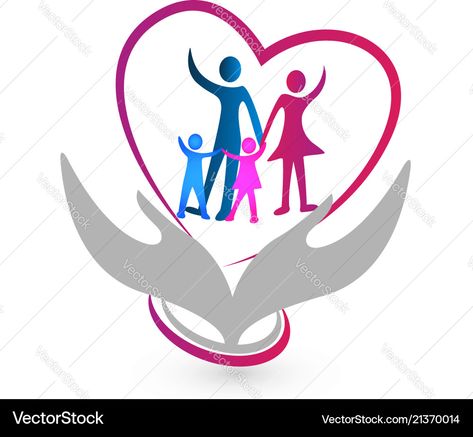 Family Symbol, Family Logo, Heart Vector, Heart Icon, Vector Icons Illustration, Design Concept, Icon Illustration, High Res, Png Images