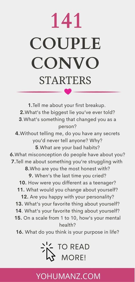 Couple Conversation Starters, Deep Conversation Topics, Deep Conversation Starters, Questions To Get To Know Someone, Conversation Starters For Couples, Intimate Questions, Romantic Date Night Ideas, Relationship Lessons, Relationship Therapy