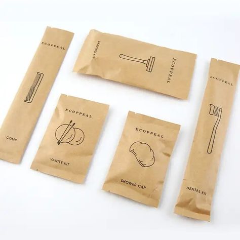 Custom Hotel Guest Disposable Toiletries Accessories Set Eco Kraft Paper Packing Amenity Kit For Hotel - Buy Hotel Amenities,Hotel Amenities Accessories,Kraft Paper Hotel Amenities Product on Alibaba.com Hotel Amenities Design, Hotel Cleaning Kit, Airbnb Toiletry Basket, Hotel Organization, Hotel Amenities Ideas, Amenities Hotel Ideas, Hotel Welcome Amenities, Hotel Soap Packaging, Hotel Toiletries Packaging