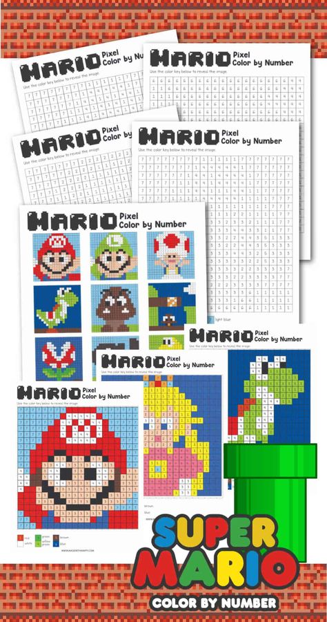 Mario Maze Printable, Mario Printables, Mario Room Decor Diy, Super Mario Room Decor Diy, Super Mario Crafts For Kids, Mario Crafts For Kids, Super Mario Homeschool, Super Mario Word Search, Super Mario Activity Sheets