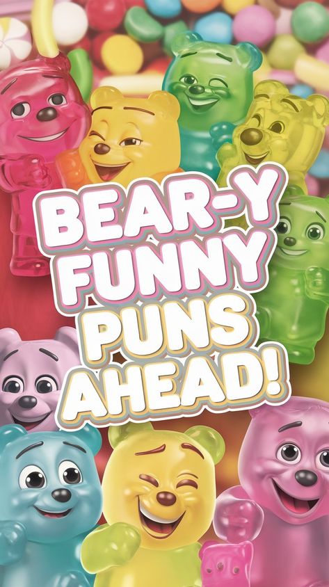 Looking for sweet laughs? Enjoy these Gummy Bear and Bear Puns that will brighten your day! From Candy Puns to adorable Cute Gummy Bear jokes, these Funny Candy quips are perfect for sharing. Great for fans of Kid Puns and playful humor. #gg #techreviewblogs #gummypuns Gum Puns, Bear Jokes, Candy Puns, Bear Puns, Cute Gummy Bear, Kid Puns, Bear Meme, Valentine Card Template, Funny Candy