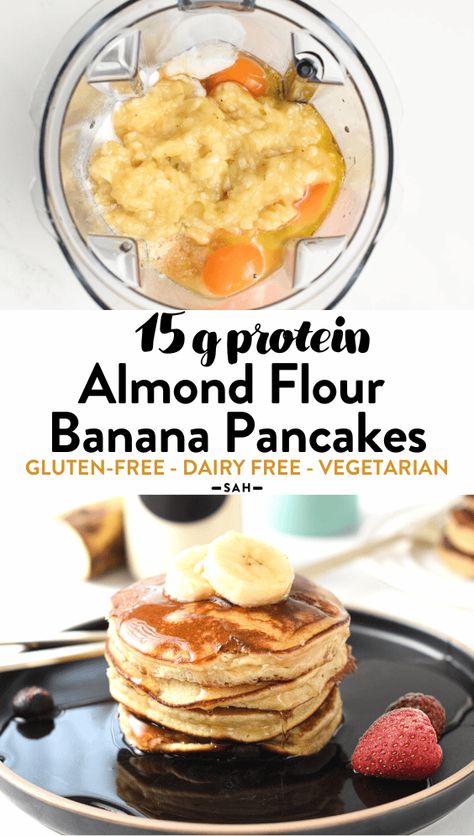 These almond flour Banana Pancakes are healthy almond flour pancakes sweetened with banana. A great healthy pancake recipe packed with 6 g proteins per pancakes and no sugar added. Healthy Breakfast Pancakes, Almond Flour Banana Pancakes, Maximized Living Recipes, Banana Walnut Pancakes, Coconut Flour Pancakes Recipe, Banana Breakfast Recipes, Almond Flour Banana, Healthy Pancake, Almond Pancakes