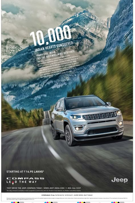 Car Ads Design, Car Poster Advertising, Car Features Creative Ads, Used Car Creative Ads, Cars Advertising, Jeep Ads, Car Print Ads, Car Banner, Car Advertisement