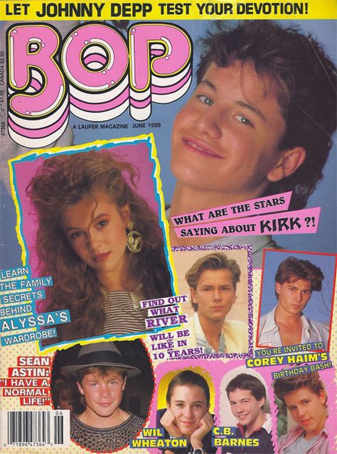 Bop Magazine (June 1988) Kirk Cameron, Tiger Beat, 80s Stuff, Yearbook Themes, Teens Movies, Korean Magazine, Paper Magazine, Yearbook Ideas, Old Magazine