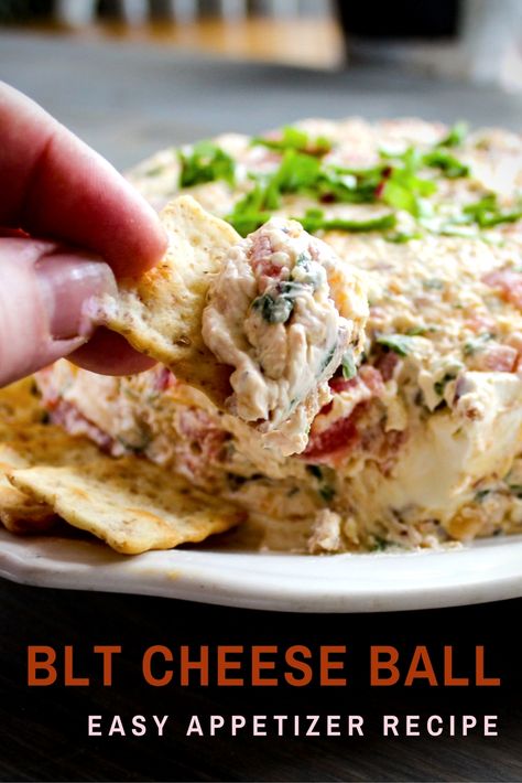 By now you have figured out that I am in a long-standing love affair with bacon. I mean, aren't we all, really? You can take just about any recipe, add bacon to it, and it instantly becomes better. Like this BLT Cheese Ball. #BLT #cheese ball #cream cheese #appetizer #party #last minute recipe Best Blt, Bacon Lettuce Tomato, Cream Cheese Appetizer, Cheese Ball Recipe, Cheese Appetizer, Appetizer Party, Easy Bacon, Ball Football, Football Party Food