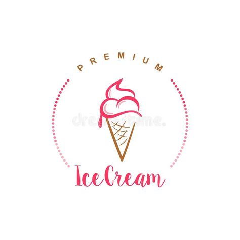 Logo For Ice Cream Shop, Ice Cream Shop Logo Ideas, Ice Cream Logo Design Ideas, Ice Cream Logo Design Creative, Ice Cream Shop Logo Design, Ice Cream Shop Logo, Ice Cream Logo Design, Ice Cream Flower, Cafe Ice Cream