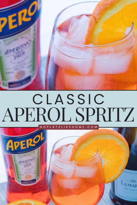 The classic Aperol Spritz, an Italian iconic cocktail, made with Aperol- an orange flavored and colored liqueur with mild bitters mixed with Italian Prosecco and a splash of sparkling water is a delightful, refreshing cocktail or aperativo to enjoy on a hot summer day. This alcoholic drink is not too sweet nor too bitter. It has perfectly balanced flavors per the traditional Aperol Spritz cocktail. Pitcher recipe included. Click on the link to get the recipe! Cocktail Pitcher Recipe, Italian Cocktail Recipes, Aperol Drinks, Spritz Drink, Prosecco Drinks, Aperol Spritz Recipe, Pitcher Drinks, Pitcher Cocktails, Italian Drinks