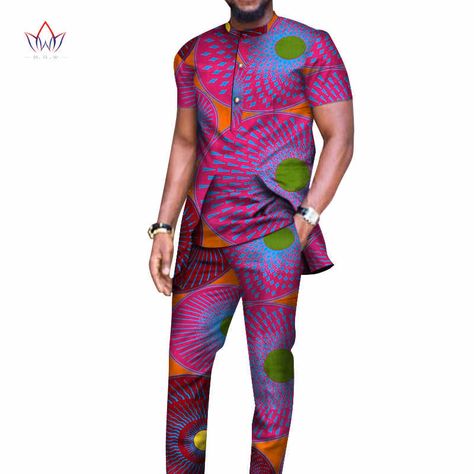 Bazin Riche Men 2 Pieces Pants Sets African Design Clothing African Clothes Casual Men Long Top Shirts and Pants Sets WYN514|Africa Clothing| - AliExpress Traditional African Clothing, African Clothes, Clothes Casual, Design Clothing, Fashion Statements, African Clothing Styles, African Style, Professional Attire, Men's Suit