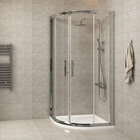 700 x 700 mm Quadrant Shower Enclosure 6mm Safety Tempered Glass Double Sliding Cubicle Door Ceramics Bathroom, Double Sliding Door, Royal Bathroom, Shower Sliding Glass Door, Shower Cubicle, Wet Room Screens, Double Sliding Doors, Luxurious Showers, Quadrant Shower