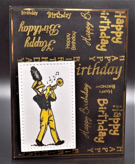 Play Trumpet, Boy Post, Band Geek, High School Band, Music Birthday, School Band, 17th Birthday, My Son Birthday, Gold Paper